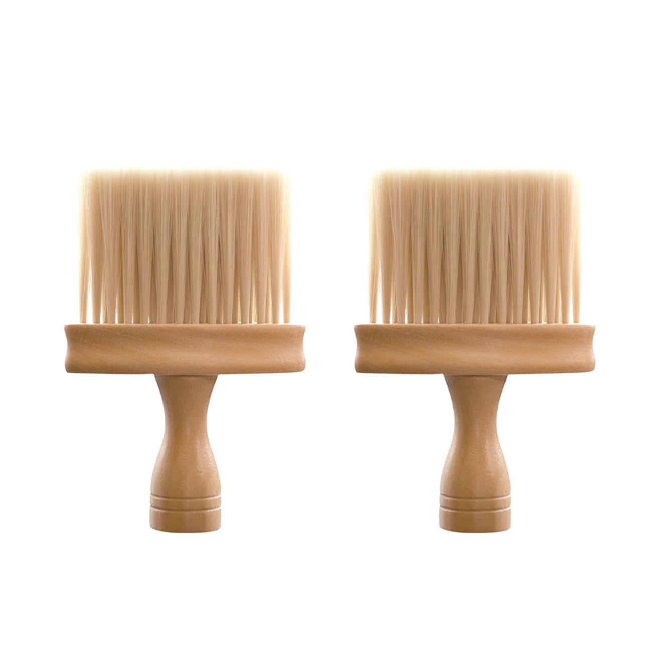 2Pcs Non Static Double Sided Instrument Dust Removal Brush, Wooden Keyboard Cleaning Brush for Keyboards V1192-AZ-W-3445