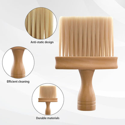 2Pcs Non Static Double Sided Instrument Dust Removal Brush, Wooden Keyboard Cleaning Brush for Keyboards V1192-AZ-W-3445