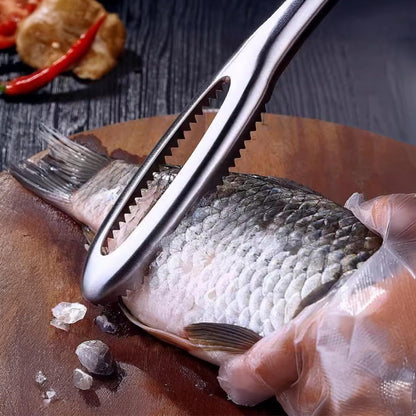 Fish Scale Remover, Stainless Steel Fish Scaler Easy Use Fish Descaler Tool,Fish Scaler Remover Lung Remover V1192-AZ-W-3446