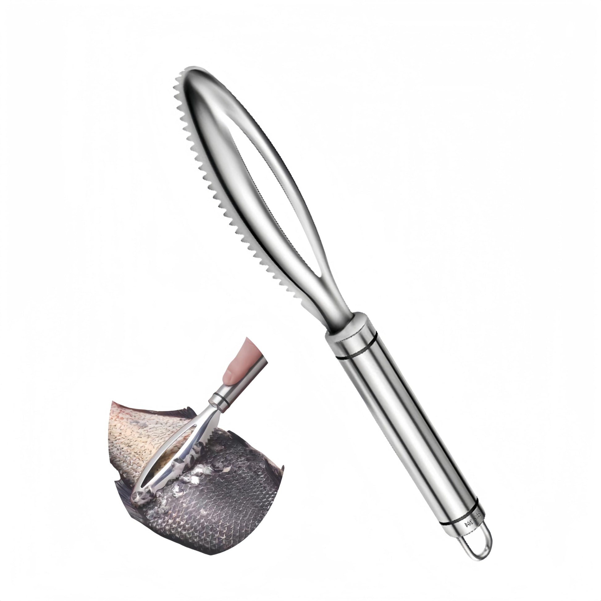 Fish Scale Remover, Stainless Steel Fish Scaler Easy Use Fish Descaler Tool,Fish Scaler Remover Lung Remover V1192-AZ-W-3446