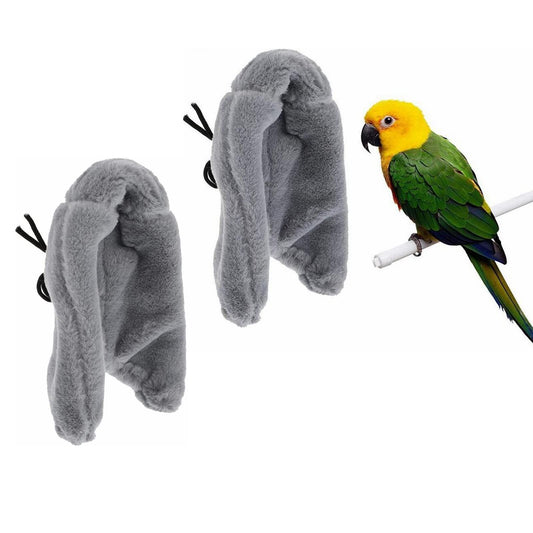 2 Pieces Comfort Corner Bird Blanket, Cuddle Nest Hanging Toy for Bird Cage, Warm Bird Shelter Bed for Small V1192-AZ-W-3448