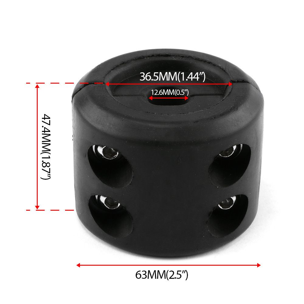 Winch Cable Hook Stopper, Rubber Winch Stopper for Wire & Synthetic Rope, with Stainless Steel Screws and V1192-AZ-W-3454