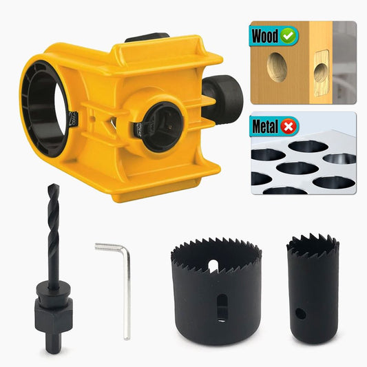 Door Lock Installation Kit, For Metal or Wood Doors, 2 Adjustable Bushings, Easy Installation with Hole Saw & V1192-AZ-W-3458