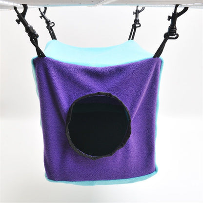 Small Animals Cube Hammock for Ferret, Rat, Chinchilla, Squirrel, Guinea Pig Cage Hanging Warm Hideout Bed V1192-AZ-W-3462