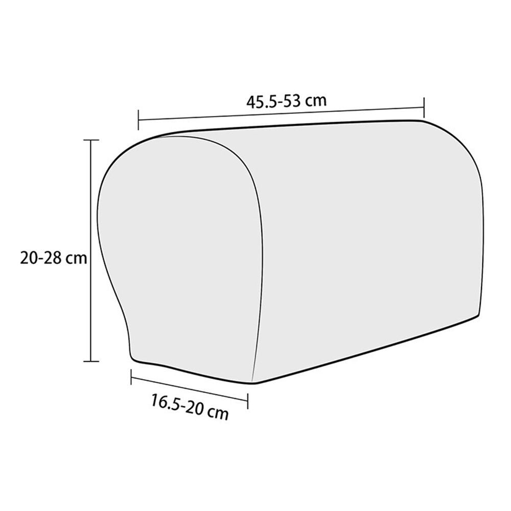 Machine washable household sofa armrests, chair covers, elastic sofa armrests covers (2-piece set of V1192-AZ-W-3466