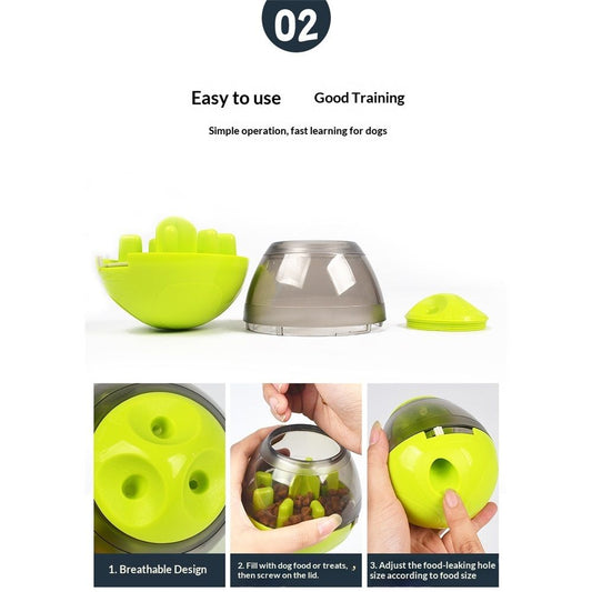 Dog & Cat Interactive Mental Stimulation Toy, Puzzle Treat Ball , Slow Feeding Ball,Puppy Herding Egg Treat V1192-AZ-W-3467