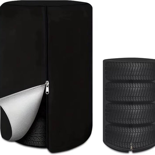 Tire Covers for Storage Large Tire Storage Bags Waterproof for Outdoor Indoor Update (Holding 4 Tires Up, V1192-AZ-W-3473