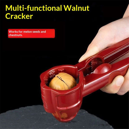 Nut Cracker Tool, Nutcracker Tool for All Nut Walnut Plier with Non-Slip Handle Red Pecan Nut Cracker Tool V1192-AZ-W-3487