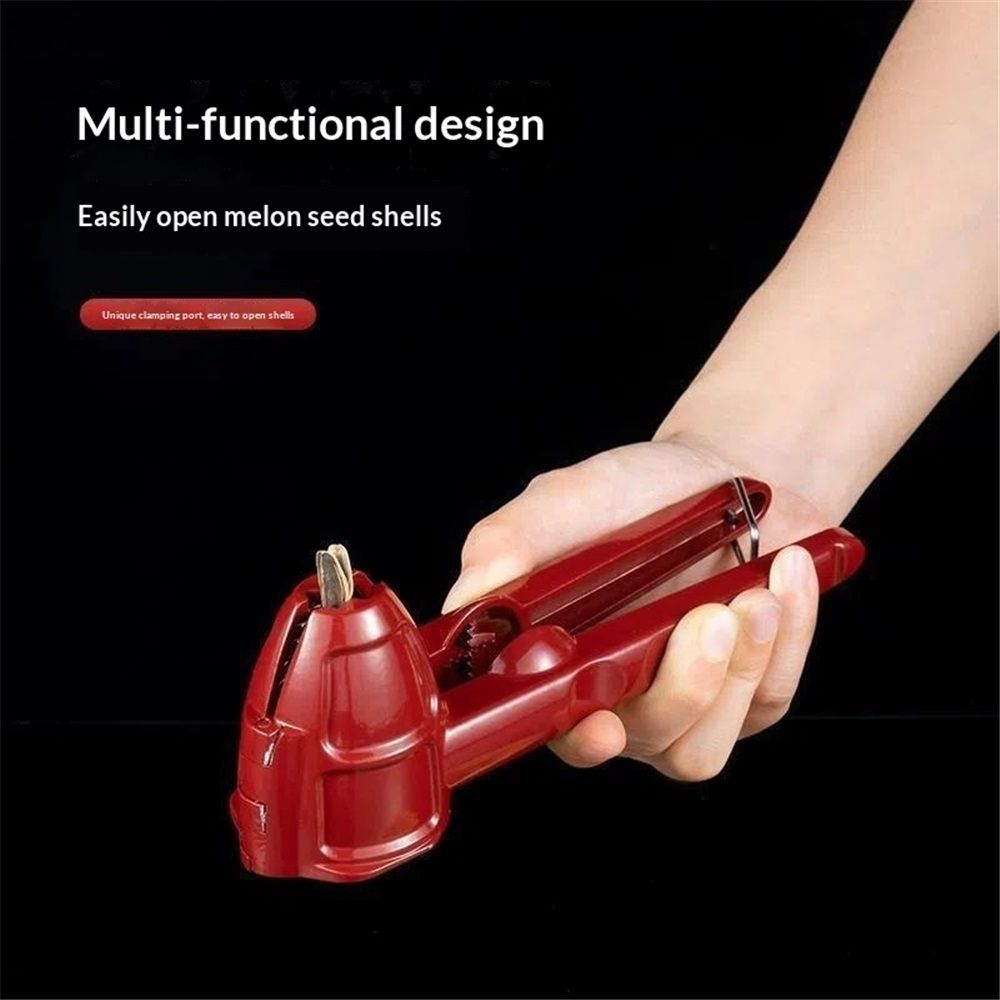 Nut Cracker Tool, Nutcracker Tool for All Nut Walnut Plier with Non-Slip Handle Red Pecan Nut Cracker Tool V1192-AZ-W-3487