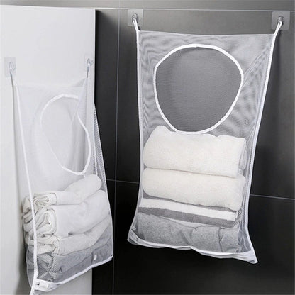 2 pack Hanging Laundry Hamper Bag, Portable Laundry Bag, 29 x 19 Inch Large Foldable Wall Hanging Laundry V1192-AZ-W-3488