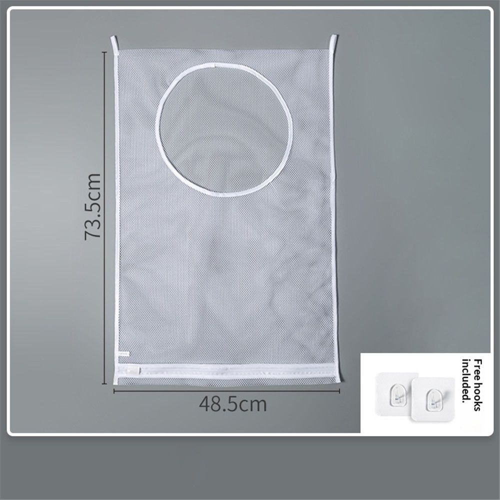 2 pack Hanging Laundry Hamper Bag, Portable Laundry Bag, 29 x 19 Inch Large Foldable Wall Hanging Laundry V1192-AZ-W-3488