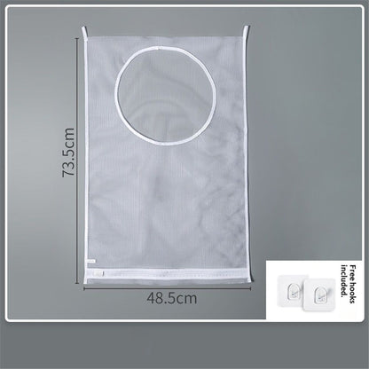 2 pack Hanging Laundry Hamper Bag, Portable Laundry Bag, 29 x 19 Inch Large Foldable Wall Hanging Laundry V1192-AZ-W-3488