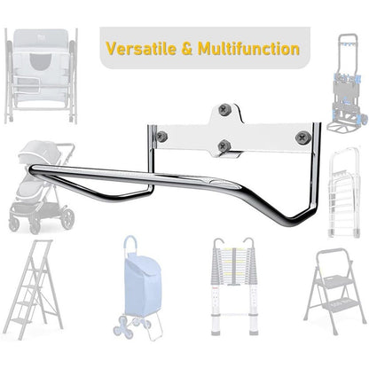 Ladder Hanger for Garage Wall, Ladder Storage Strollers and Folding Chair, Heavy Duty Lader Holder Rust Proof V1192-AZ-W-3493