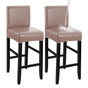 Bar Stool Covers,2 Pack Stretch Waterproof PU Bar Stool Covers with Backs Bar Stool Chair Covers Barstool V1192-AZ-W-3515
