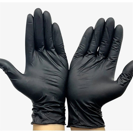 Nitrile Disposable Gloves Pack of 100, Latex Free Safety Working Gloves for Food Handle or Industrial Use V1192-AZ-W-3517