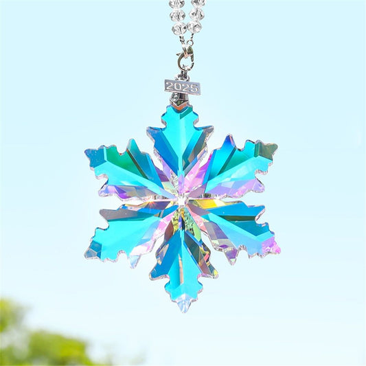 Annual Edition Christmas Snowflake Ornament,Crystal Christmas Ornaments 2025,Crystal Ornament for Christma V1192-AZ-W-3518