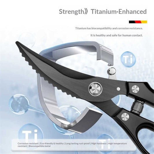 Poultry Scissors- Professional Heavy Duty Kitchen Shears for Spatchcocking Chicken and Meat Cutting- V1192-AZ-W-3519