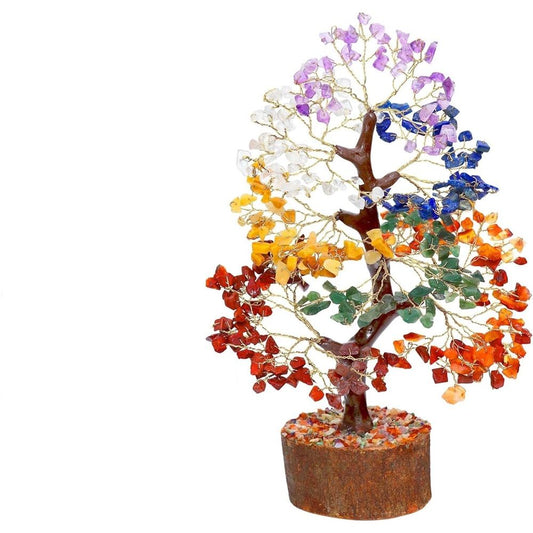 7 Chakra tree of life Crystal Healing Money Tree for Home Living Decor, Office Desk Decor | Handmade Feng V1192-AZ-W-3522