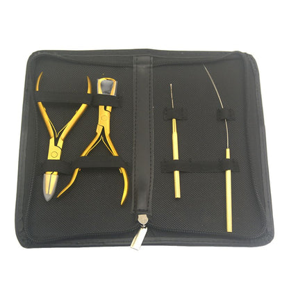Professional Hair Extension Tools Kit, Hair Extensions Remover Pliers, Micro Links Beads Hair Pulling Hook & V1192-AZ-W-3525