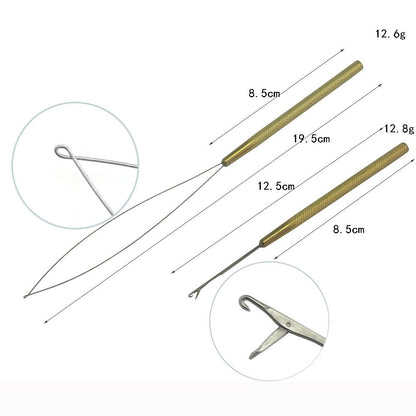 Professional Hair Extension Tools Kit, Hair Extensions Remover Pliers, Micro Links Beads Hair Pulling Hook & V1192-AZ-W-3525