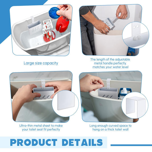 2 Pcs Large Size 4. 33 x 4. 33 x 1. 38 Inch Stainless Steel Toilet Tank Cleaning Tablet Holder with V1192-AZ-W-3528