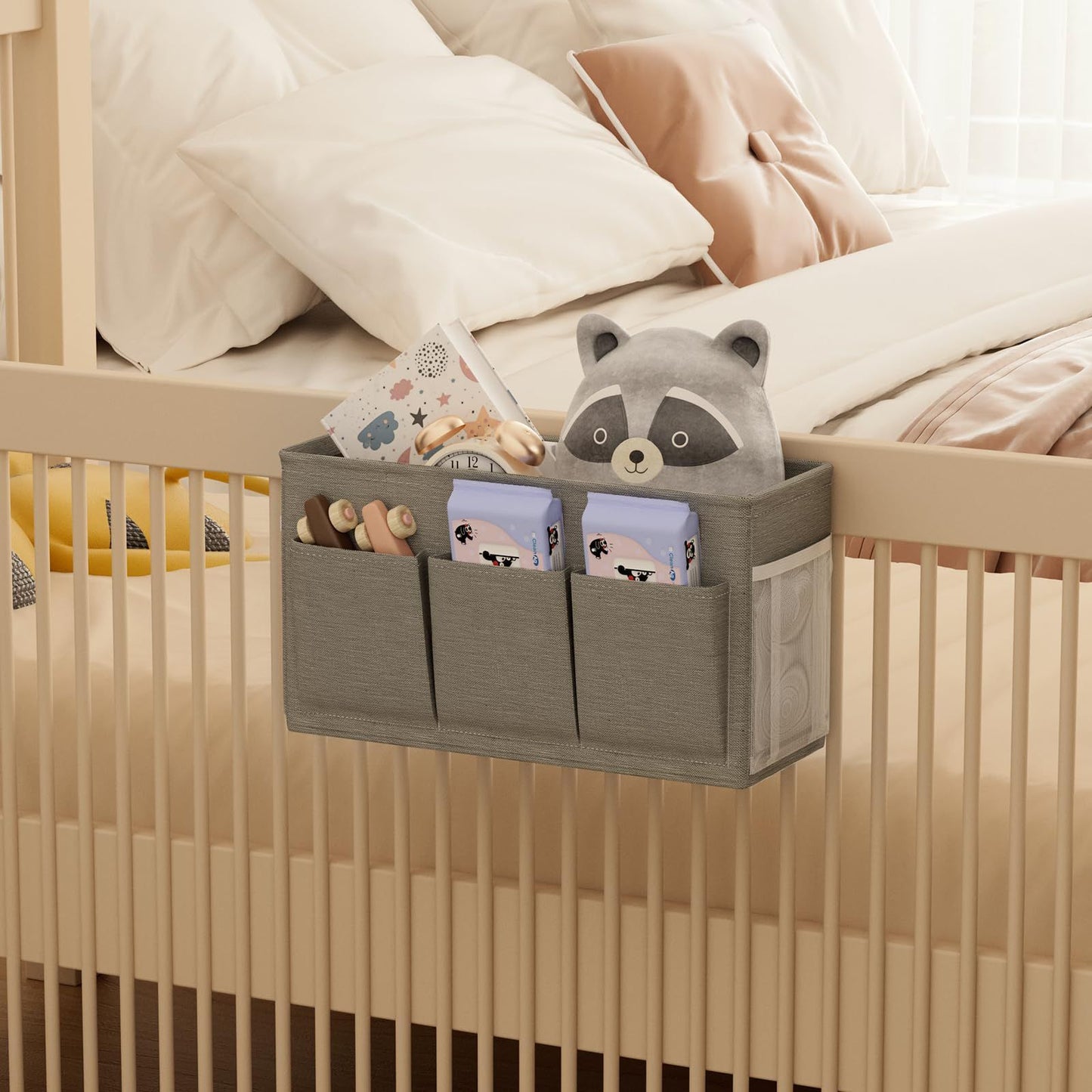 Dual purpose bedside storage device, multifunctional bedside storage solution magazine remote control V1192-AZ-W-3531