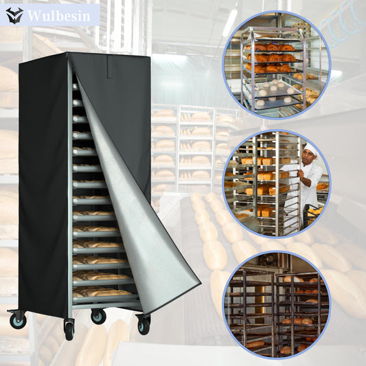 Bread Rack Cover, Pan Rack Cover, Bread rack dust cover with zipper, high density waterproof oxford cloth V1192-AZ-W-3534