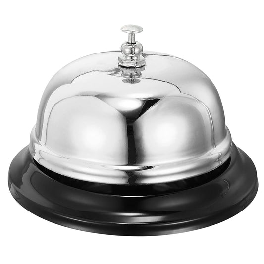 Bell for Desk - Loud & Clear Call Bell with Matte Anti-Rust Steel, Durable Design for Office, Reception, V1192-AZ-W-3540