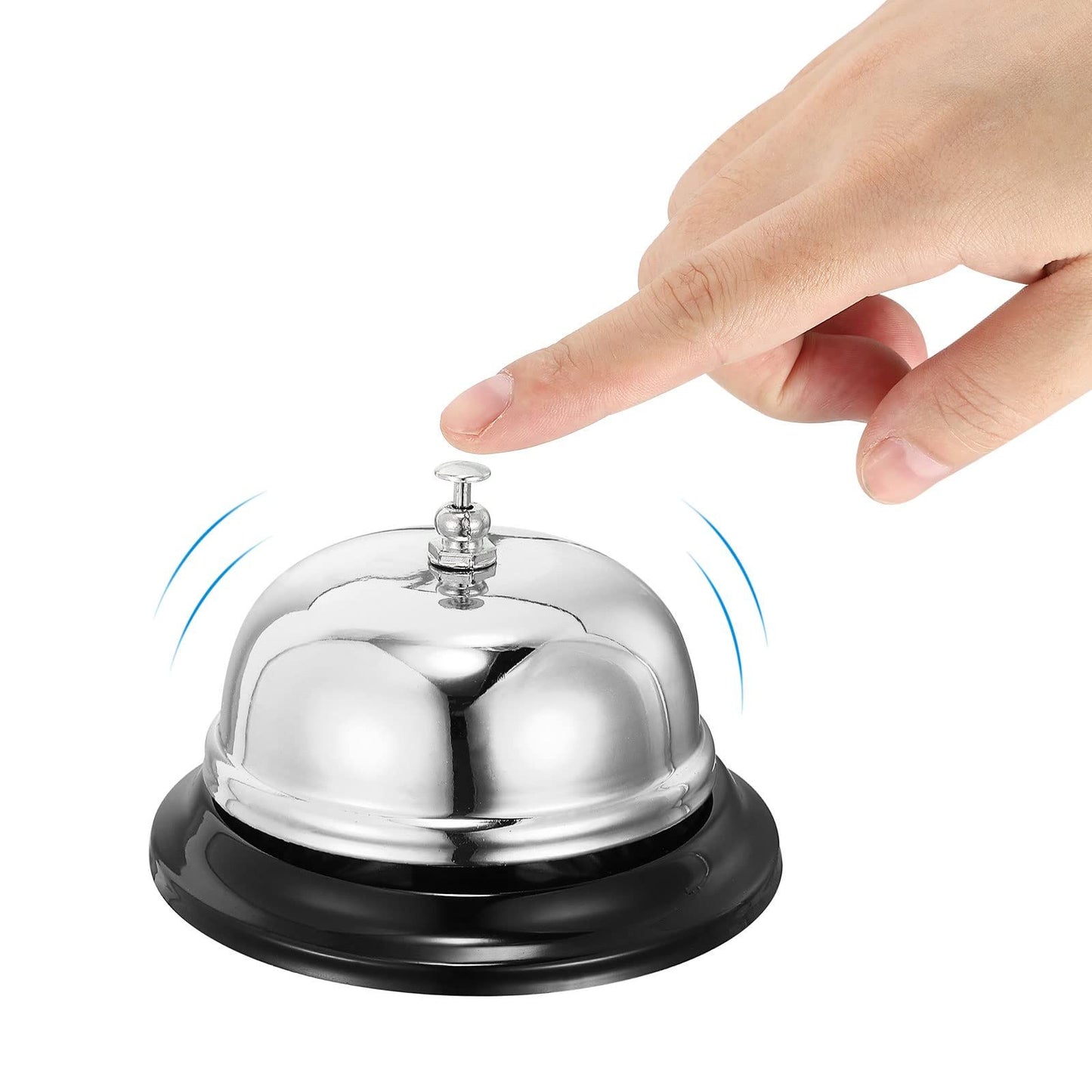Bell for Desk - Loud & Clear Call Bell with Matte Anti-Rust Steel, Durable Design for Office, Reception, V1192-AZ-W-3540
