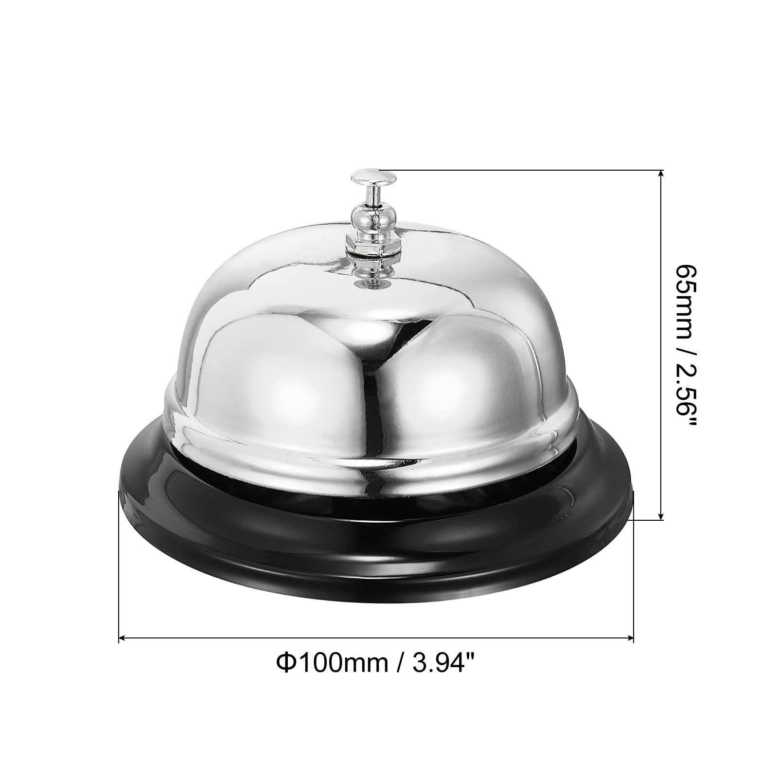Bell for Desk - Loud & Clear Call Bell with Matte Anti-Rust Steel, Durable Design for Office, Reception, V1192-AZ-W-3540