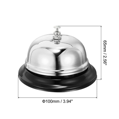Bell for Desk - Loud & Clear Call Bell with Matte Anti-Rust Steel, Durable Design for Office, Reception, V1192-AZ-W-3540