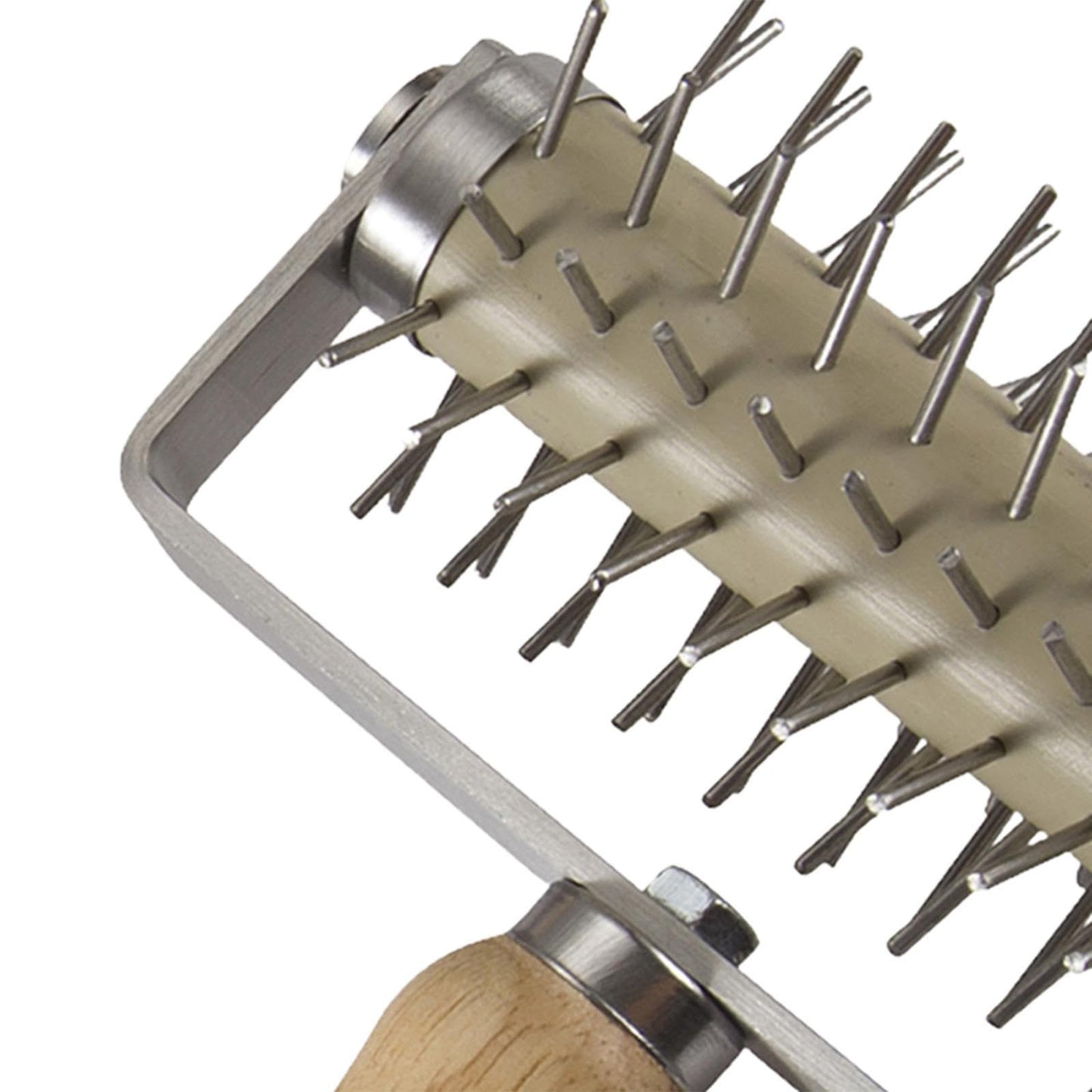 Generic Pizza Dough Stainless Steel Easy to Clean Bread Needle Pastry Roller with, 13cmx19.3cm Pizza Cake Pie V1192-AZ-W-3547