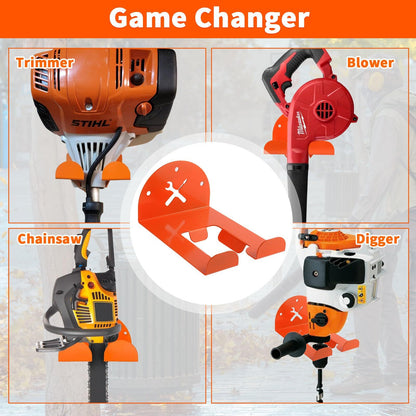 Trimmer Rack Wall Mount - Heavy Duty Wall Hanger for Grass Trimmer Garden Tools Chainsaw Hedge Trimmer 1 Pack V1192-AZ-W-3549
