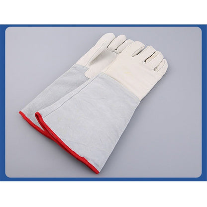Cryogenic Gloves 40cm Long Mid-arm LN2 Protective Gloves for Liquid Nitrogen/Dry Ice/Cold Storage V1192-AZ-W-3554