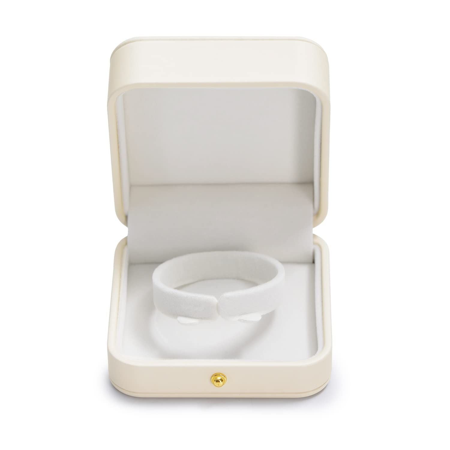 Premium Leather Bracelet Bangle Box Jewelry Gift Case white Interior Bracelet Storage Holder(White) V1192-AZ-W-3558