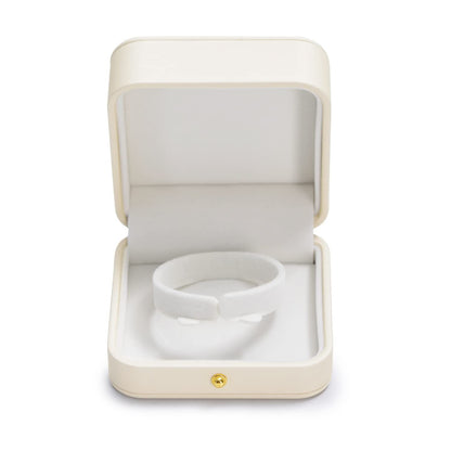 Premium Leather Bracelet Bangle Box Jewelry Gift Case white Interior Bracelet Storage Holder(White) V1192-AZ-W-3558