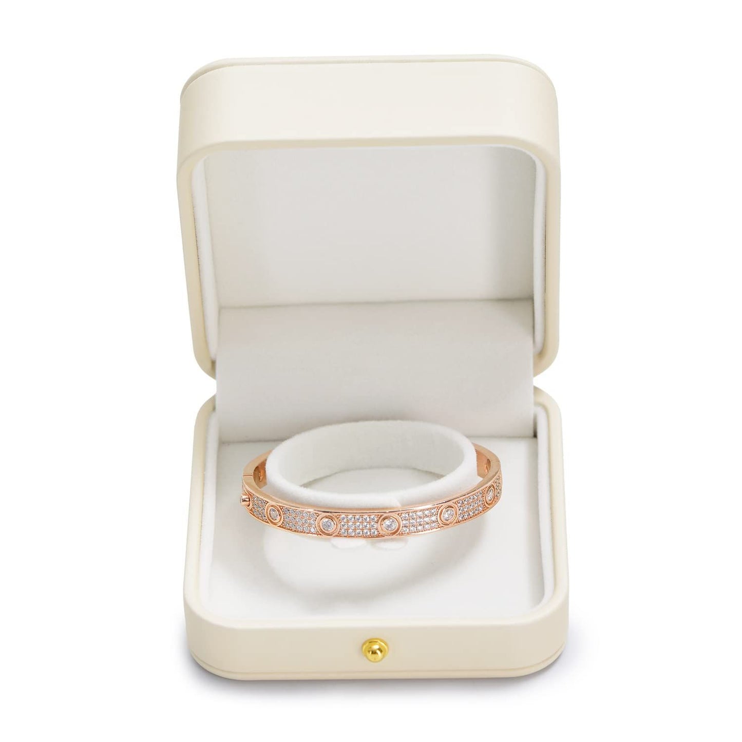 Premium Leather Bracelet Bangle Box Jewelry Gift Case white Interior Bracelet Storage Holder(White) V1192-AZ-W-3558