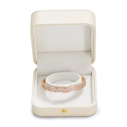 Premium Leather Bracelet Bangle Box Jewelry Gift Case white Interior Bracelet Storage Holder(White) V1192-AZ-W-3558