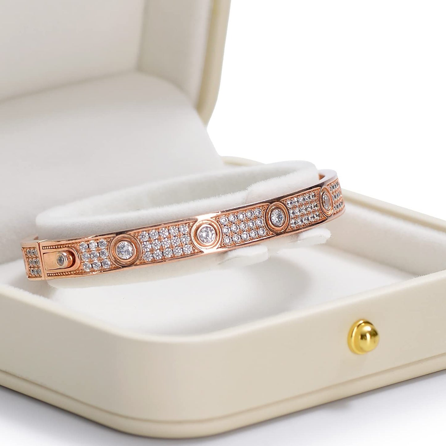 Premium Leather Bracelet Bangle Box Jewelry Gift Case white Interior Bracelet Storage Holder(White) V1192-AZ-W-3558
