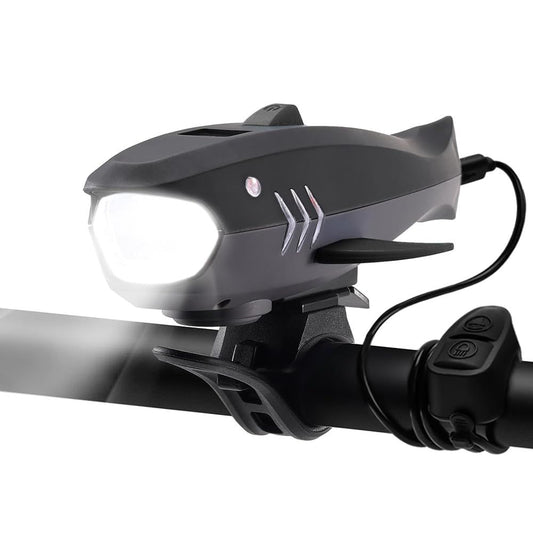 Bike Horn with Light,120dB Electric Bicycle Bell & Rechargeable Headlight, IPX4 Waterproof Kids Bike V1192-AZ-W-3573