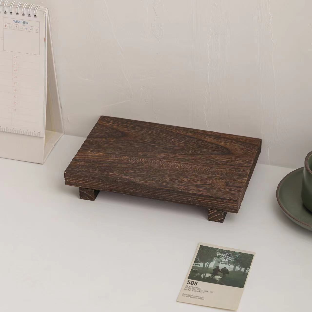 Wooden square storage rack desktop figurine display storage rack display board desktop photography decoration V1192-AZ-W-3579