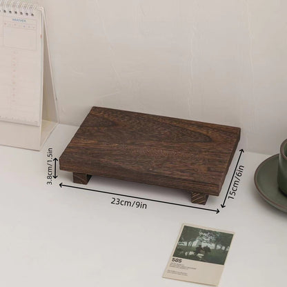 Wooden square storage rack desktop figurine display storage rack display board desktop photography decoration V1192-AZ-W-3579