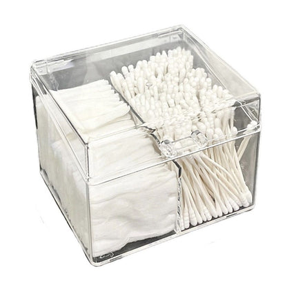 Canister for Make Up Pads, Floss Picks, Vanity Storage,Bath Salts, Cosmetics, Home Bathroom Decor V1192-AZ-W-3582