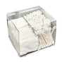 Canister for Make Up Pads, Floss Picks, Vanity Storage,Bath Salts, Cosmetics, Home Bathroom Decor V1192-AZ-W-3582