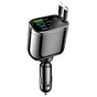 Retractable Car Charger,Car Phone Charger with Cables Fast Charging, USB C Car Charger Adapter , Black V1192-AZ-W-3587