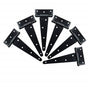 Heavy Duty T Hinge Tee T Strap Shed Gate Barn Fence Door Hinge Wrought Rustproof All Size Black (6 pcs, 8 V1192-AZ-W-3597