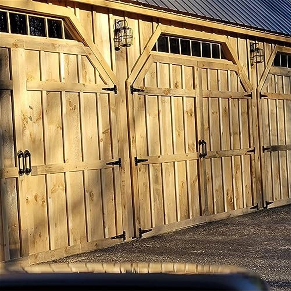Heavy Duty T Hinge Tee T Strap Shed Gate Barn Fence Door Hinge Wrought Rustproof All Size Black (6 pcs, 8 V1192-AZ-W-3597