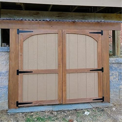 Heavy Duty T Hinge Tee T Strap Shed Gate Barn Fence Door Hinge Wrought Rustproof All Size Black (6 pcs, 8 V1192-AZ-W-3597