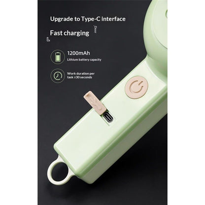 Multi-Functional Portable Electric Vegetable Cutter Set, Wireless Vegetable Processor for Garlic, Peppers, V1192-AZ-W-3600