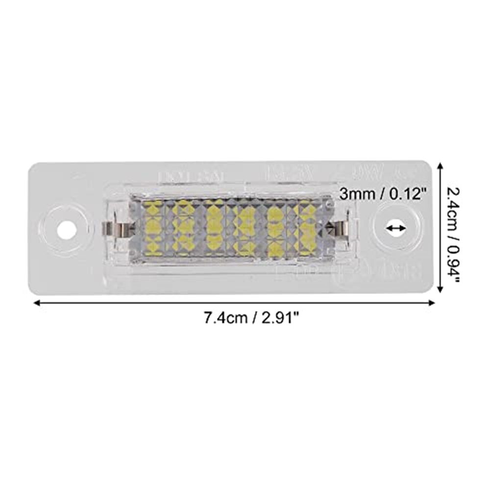 2pcs LED License Plate Light Car Number Lamp Replacement White Light License Plate LED Light, Extremely V1192-AZ-W-3601